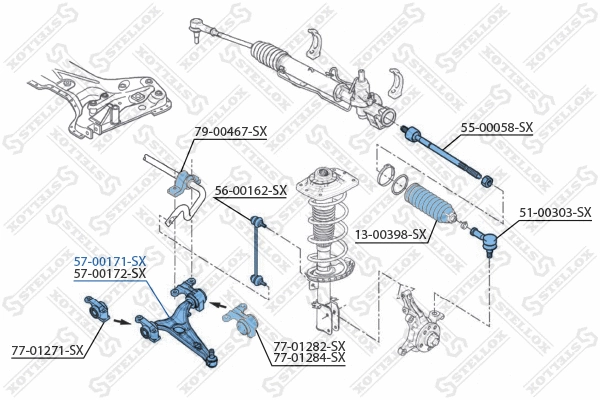 Control/Trailing Arm, wheel suspension