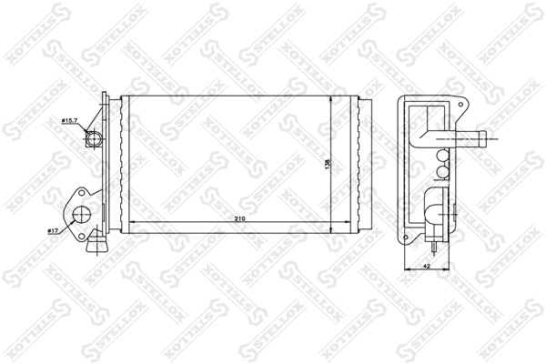 Heat Exchanger, interior heating (10-35063-SX)