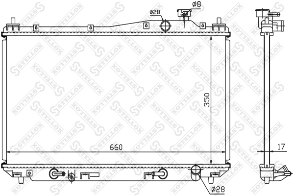 Radiator, engine cooling (10-25172-SX)