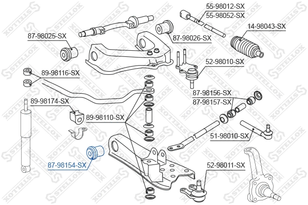 Mounting, control/trailing arm