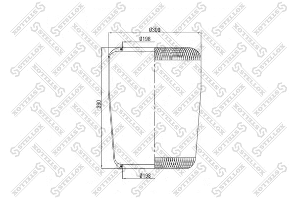 Bellow, air suspension (90-36334-SX)