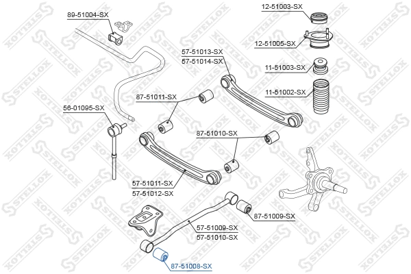 Mounting, control/trailing arm