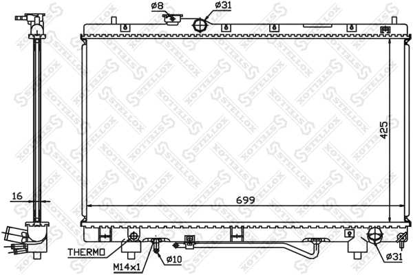 Radiator, engine cooling (10-26385-SX)