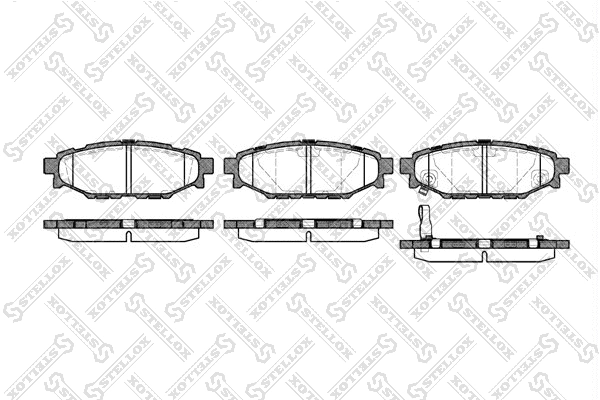 Brake Pad Set, disc brake (1147 001L-SX)