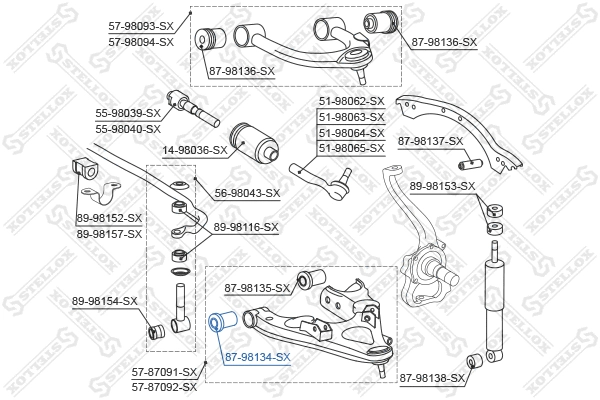 Mounting, control/trailing arm