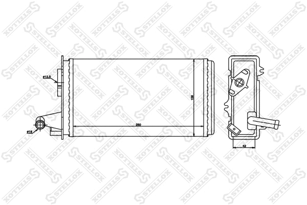 Heat Exchanger, interior heating (10-35006-SX)