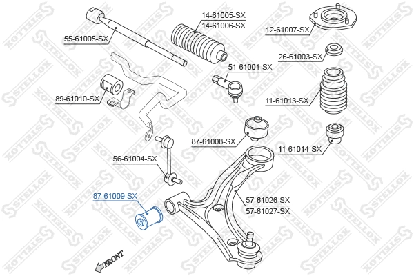 Mounting, control/trailing arm