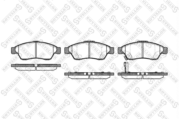 Brake Pad Set, disc brake (886 001L-SX)