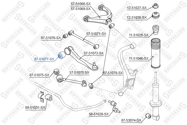 Mounting, control/trailing arm