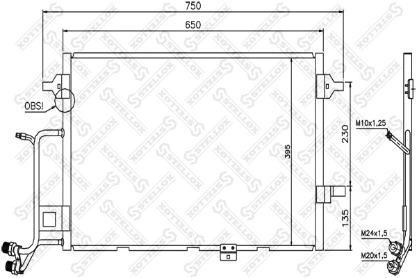 Condenser, air conditioning (10-45204-SX)