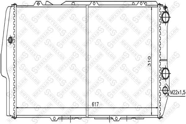Radiator, engine cooling (10-25019-SX)