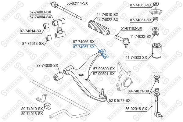 Mounting, control/trailing arm