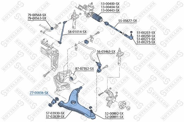 Mounting, control/trailing arm