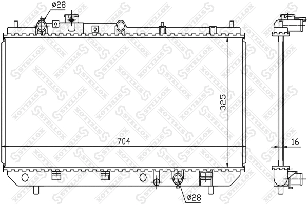Radiator, engine cooling (10-25377-SX)