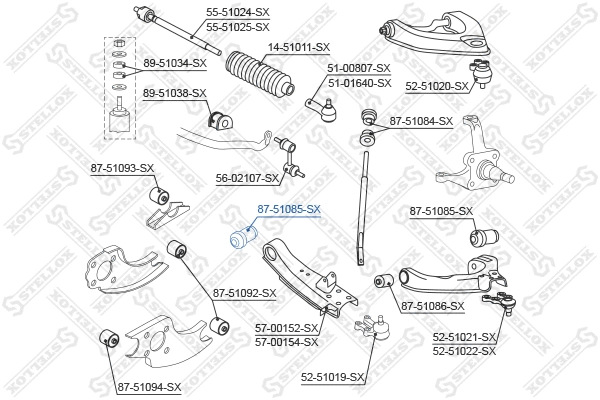 Mounting, control/trailing arm