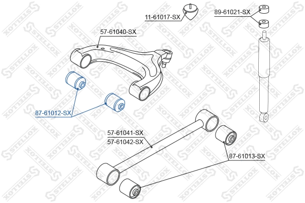 Mounting, control/trailing arm
