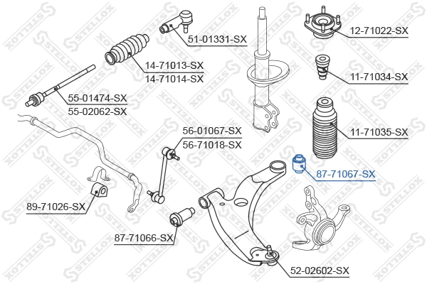 Mounting, control/trailing arm