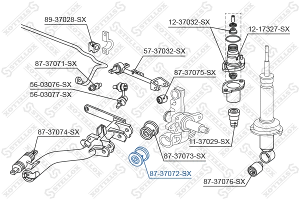 Mounting, control/trailing arm