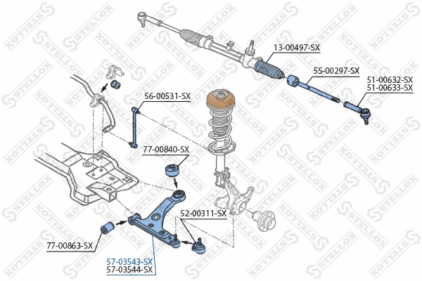 Control/Trailing Arm, wheel suspension