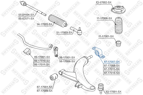 Mounting, control/trailing arm
