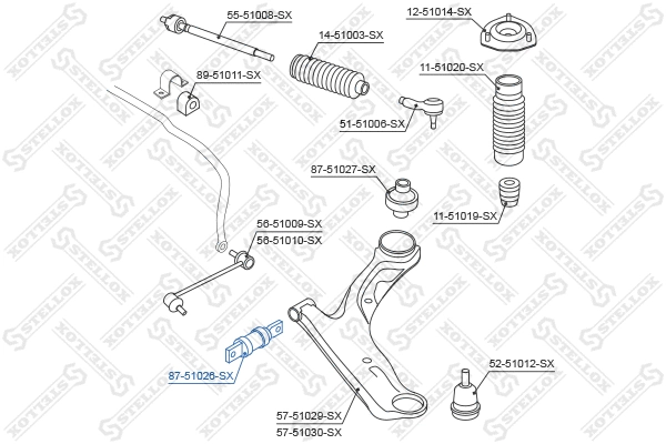 Mounting, control/trailing arm