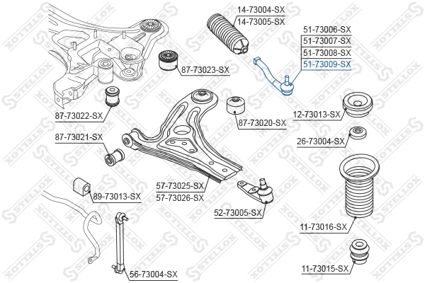 Tie Rod End (51-73009-SX)