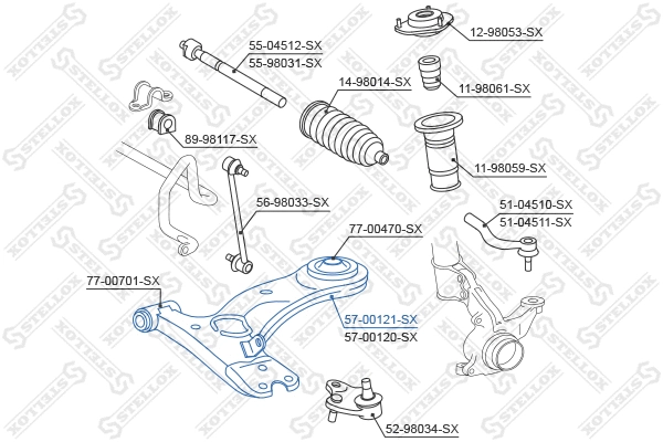 Control/Trailing Arm, wheel suspension