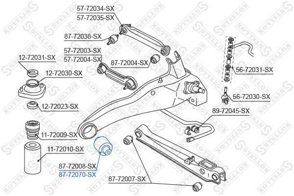 Mounting, control/trailing arm