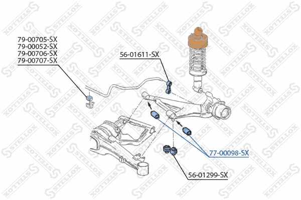 Mounting, control/trailing arm