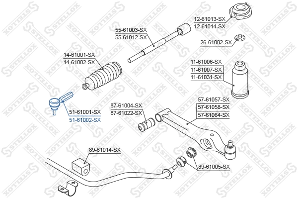 Tie Rod End (51-61002-SX)
