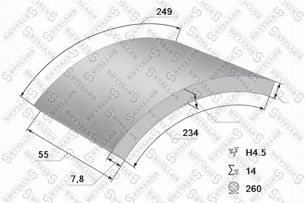 Brake Lining Kit, drum brake (85-01152-SX)
