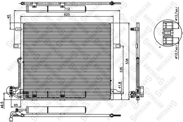 Condenser, air conditioning (10-45121-SX)