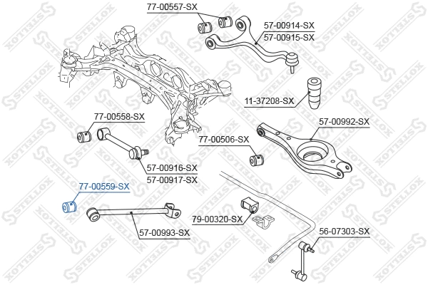 Mounting, control/trailing arm