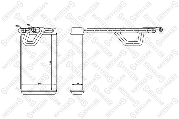 Heat Exchanger, interior heating (10-35214-SX)