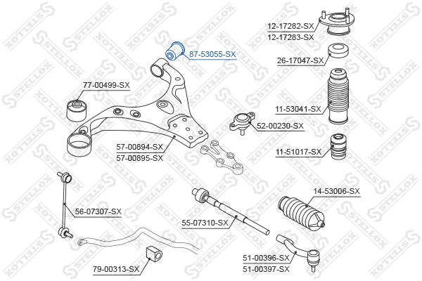 Mounting, control/trailing arm