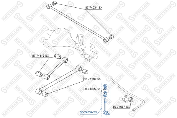 Link/Coupling Rod, stabiliser bar (56-74039-SX)