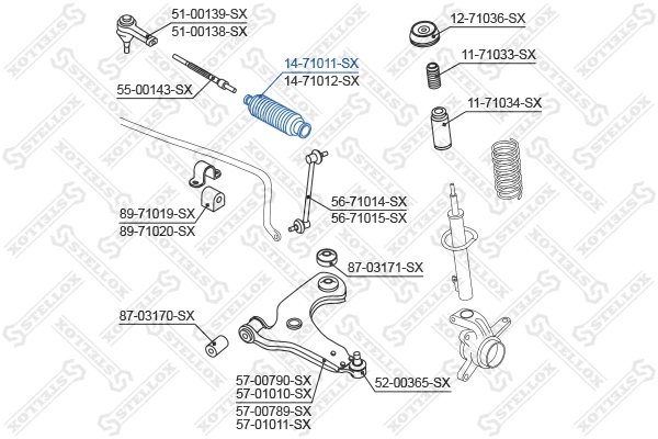 Bellow, steering (14-71011-SX)