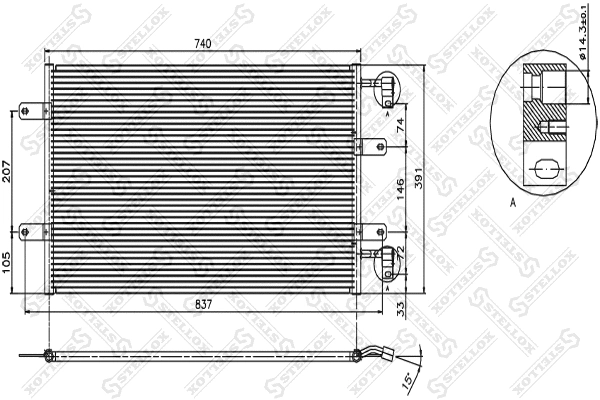 Condenser, air conditioning (10-45480-SX)