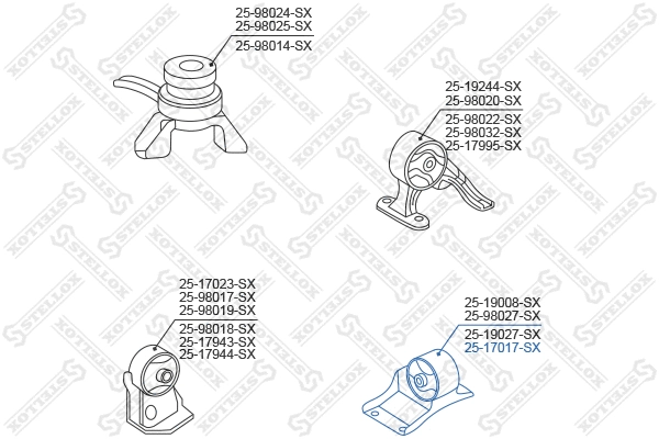 Mounting, engine