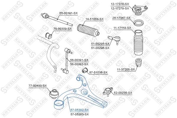 Control/Trailing Arm, wheel suspension