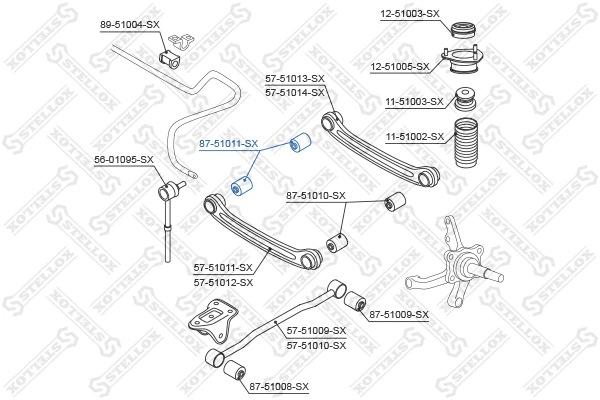 Mounting, control/trailing arm