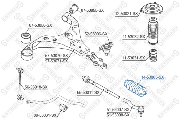 Bellow, steering (14-53005-SX)