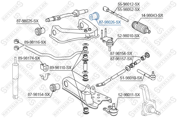 Mounting, control/trailing arm