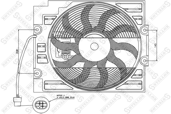 Fan, engine cooling (29-99332-SX)