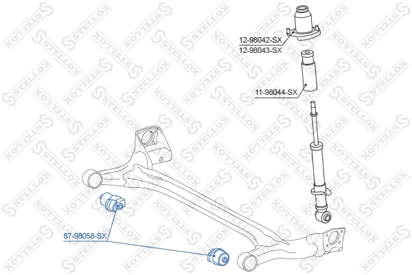 Mounting, control/trailing arm