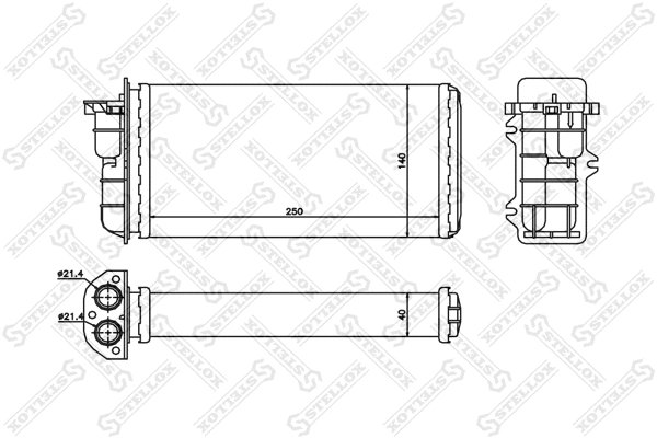 Heat Exchanger, interior heating (10-35008-SX)