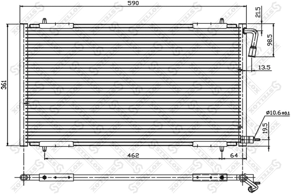 Condenser, air conditioning (10-45002-SX)