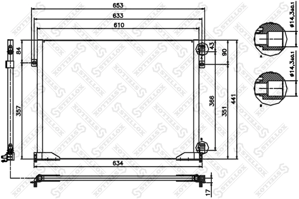 Condenser, air conditioning (10-45479-SX)