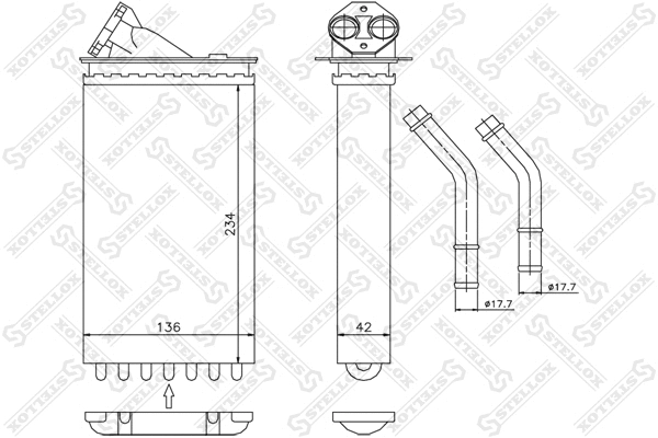 Heat Exchanger, interior heating (10-35011-SX)
