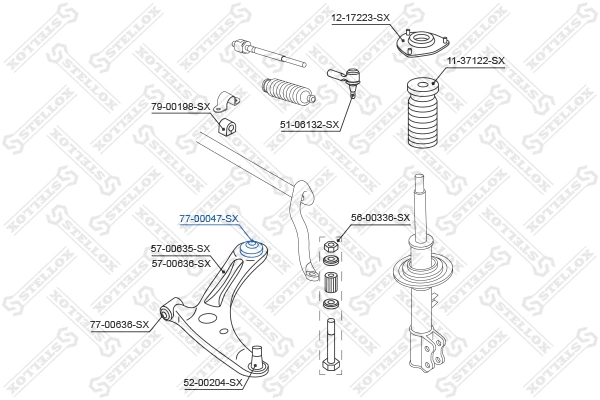 Mounting, control/trailing arm